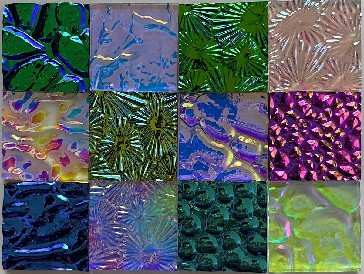 Black and Clear 90 COE Dichroic Mix 1 Ounce Glass Assortment - Nice!