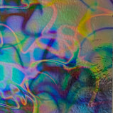 CBS 3mm Black Bullseye Corkscrew 90 COE Dichroic Glass - 3 Sizes!