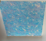 Thin Clear CBS Salmon Florentine 90 COE Dichroic Glass - 5 sizes available!