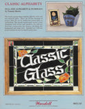 Rare 1987 'Classic Alphabets' Stained Glass Pattern Book - Outstanding font patterns!