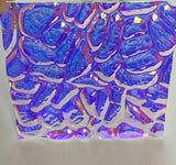 Clear 3mm CBS Cyan Copper Figure C 90 COE Dichroic Glass - 5 sizes available!