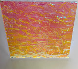 Clear 3mm Bullseye Granite Magenta Green 90 COE Dichroic Glass - 5 sizes available!