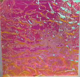 Clear 3mm Bullseye Granite Magenta Green 90 COE Dichroic Glass - 5 sizes available!