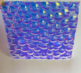 CBS Thin Clear Cyan Copper Hammered 90 COE Dichroic Glass - 5 sizes available!