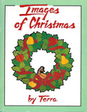 Rare Vintage 1987 'Images of Christmas' Stained Glass Pattern Book Ornaments Wreath Angels