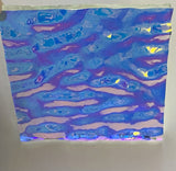 Clear Bullseye CBS Cyan Copper Ripple 90 COE Dichroic Glass - 5 sizes available!