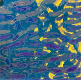 Clear Bullseye CBS Cyan Copper Ripple 90 COE Dichroic Glass - 5 sizes available!