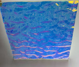 Clear Bullseye CBS Cyan Copper Ripple 90 COE Dichroic Glass - 5 sizes available!