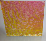 Clear Bullseye CBS Pink Teal Ripple 90 COE Dichroic Glass - 5 sizes available!