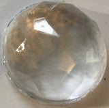High Dome 27x12mm Round Faceted Glass Jewel - 5 colors available!