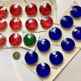 30mm Double Faceted Glass Jewels for Stained Glass and Lead - Four colors available!
