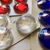 30mm Double Faceted Glass Jewels for Stained Glass and Lead - Four colors available!