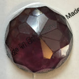 High Dome 36x15mm Round Faceted Glass Jewel - 6 Colors available!