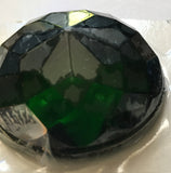 High Dome 36x15mm Round Faceted Glass Jewel - 6 Colors available!