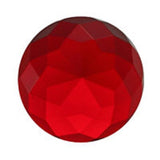 High Dome 36x15mm Round Faceted Glass Jewel - 6 Colors available!