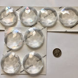 40mm Clear Double Faceted Glass Jewels for Stained Glass and Leaded Projects