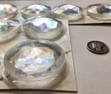 40mm Clear Double Faceted Glass Jewels for Stained Glass and Leaded Projects
