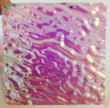 Clear CBS Magenta Green 'Ripple' 90 COE Dichroic Glass - 5 sizes available!