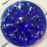 X-Large 65mm Medallion Wheel Specialty Cobalt Blue Cast Glass Jewel