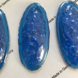 Large 75x35mm Oval Lava Cast Clear AB Iridescent Glass Jewels
