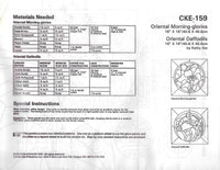 Vintage 1990 CKE-159 Oriental Morning Glories and Daffodils Stained Glass Pattern Full size pattern NIP