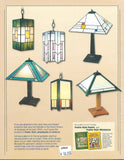 1996 Vintage Prairie Style Lampshades and Lanterns Stained Glass Pattern Book - Full size lamp patterns!