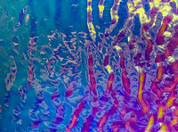 Clear Rainbow #2 Bullseye Ripple 90 COE Dichroic Glasses