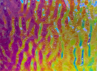 Clear Rainbow #2 Bullseye Ripple 90 COE Dichroic Glasses