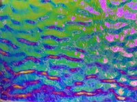 Clear Rainbow #2 Bullseye Ripple 90 COE Dichroic Glasses