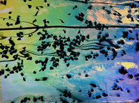 CBS Mardi Gras #4200 Rainbow #2 Frit Stringers 90 COE Dichroic Glass (Coating reversed)