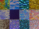 Twelve 1x1 Black and Clear 90 COE Dichroic Sampler Mix Glass Assortment (Lot AA)