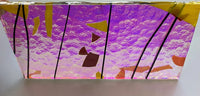 X-Large CBS Specialty 3x5 Autumn Fracture #4111 Blue Gold 90 COE Dichroic Glass - 2 sizes!