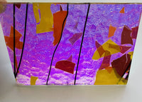X-Large CBS Specialty 3x5 Autumn Fracture #4111 Blue Gold 90 COE Dichroic Glass - 2 sizes!