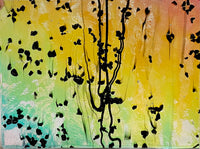 CBS Mardi Gras #4200 Rainbow #2 Frit Stringers 90 COE Dichroic Glass (Coating reversed)