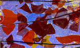 X-Large CBS Specialty 3x5 Autumn Fracture #4111 Blue Gold 90 COE Dichroic Glass - 2 sizes!