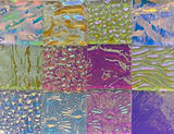 Twelve 1x1 Clear 90 COE Dichroic Sampler Mix Glass Assortment (Lot N)