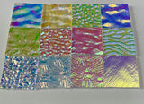 Twelve 1x1 Clear 90 COE Dichroic Sampler Mix Glass Assortment (Lot N)