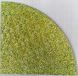 Quarter (1/4) sheet - CBS Black 90 COE Dew Drop Blue Gold Dichroic Glass