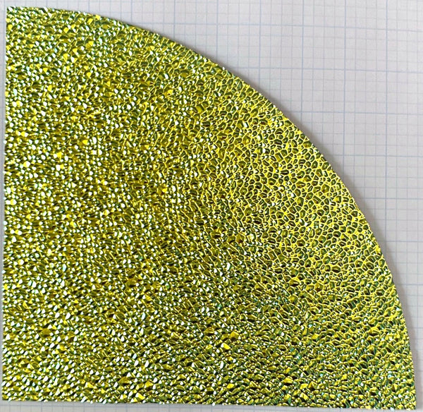 Quarter (1/4) sheet - CBS Black 90 COE Dew Drop Blue Gold Dichroic Glass