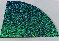 Quarter (1/4) sheet - CBS 3mm Black 90 COE Figure C Emerald Green Dichroic Glass