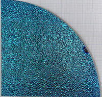 Quarter (1/4) sheet - CBS Black 90 COE Dew Drop Pink Teal Dichroic Glass