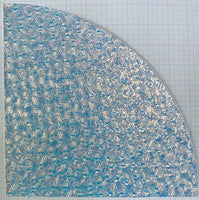 Quarter (1/4) sheet - CBS Thin Clear 90 COE Salmon Florentine Dichroic Glass