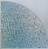 Quarter (1/4) sheet - CBS Thin Clear 90 COE Salmon Florentine Dichroic Glass