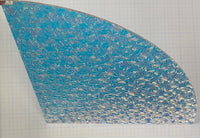 Quarter (1/4) sheet - CBS Thin Clear 90 COE Salmon Florentine Dichroic Glass