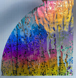CBS Mardi Gras 1/4 sheet #4200 Rainbow #2 Frit Stringers 90 COE Dichroic Glass (Coating reversed)