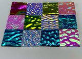Twelve 1x1 Black and Clear 90 COE Dichroic Sampler Mix Glass Assortment (Lot A)
