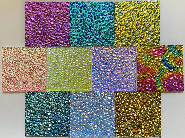 Reserved listing - 2x2 Dew Drop Dichroic Assortment - 10 pcs