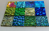 Twelve 1x1 Black 90 COE Dichroic Sampler Mix Glass Assortment (Lot U)