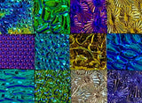 Twelve 1x1 Black 90 COE Dichroic Sampler Mix Glass Assortment (Lot S)