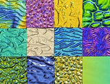 Twelve 1x1 Black 90 COE Dichroic Sampler Mix Glass Assortment (Lot CC)